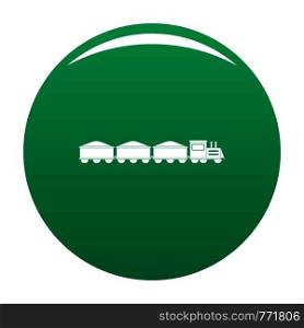 VIP train icon. Simple illustration of VIP train vector icon for any design green. VIP train icon vector green