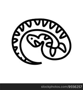 viper animal snake line icon vector. viper animal snake sign. isolated contour symbol black illustration. viper animal snake line icon vector illustration