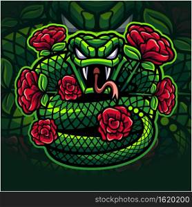 Viper snake mascot logo design