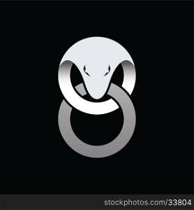 viper venom snake head logo logotype circle round theme