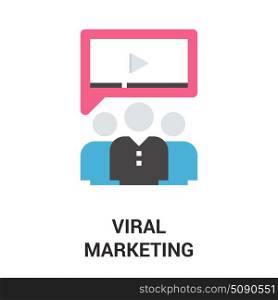 viral marketing icon concept. Modern flat vector illustration icon design concept. Icon for mobile and web graphics. Flat symbol, logo creative concept. Simple and clean flat pictogram