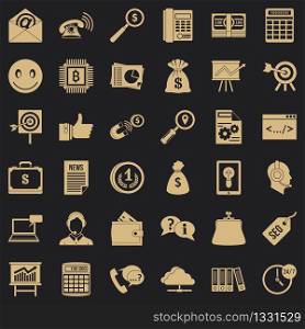 Viral marketing icons set. Simple style of 36 viral marketing vector icons for web for any design. Viral marketing icons set, simple style