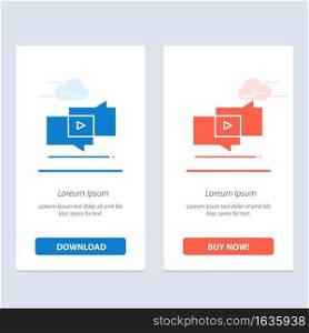 Viral, Marketing, Viral Marketing, Digital  Blue and Red Download and Buy Now web Widget Card Template