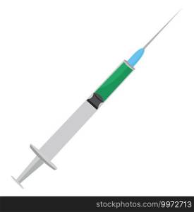Viral vaccine, illustration, vector on white background