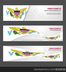 Virgin Islands US independence day abstract background design banner and flyer, postcard, landscape, celebration vector illustration