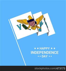 Virgin Islands US Independence day typographic design with flag vector