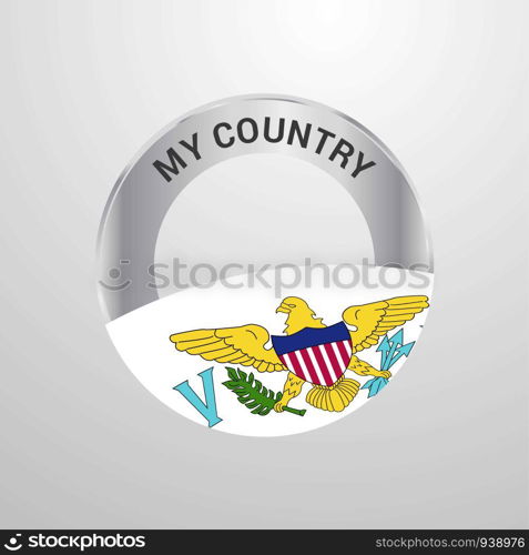 Virgin Islands US My Country Flag badge