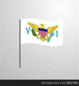 Virgin Islands US waving Flag
