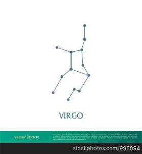 Virgo - Constellation Star Icon Vector Logo Template Illustration Design. Vector EPS 10.