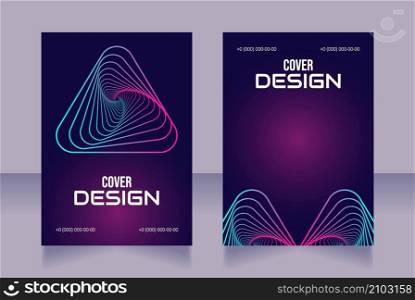 Virtual business blank brochure design. Template set with copy space for text. Premade corporate reports collection. Editable 2 paper pages. Bebas Neue, Audiowide, Roboto Light fonts used. Virtual business blank brochure design