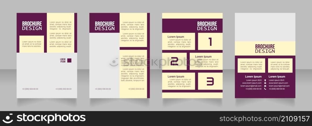 Virtual classes promo blank brochure design. Template set with copy space for text. Premade corporate reports collection. Editable 4 paper pages. Bebas Neue, Lucida Console, Roboto Light fonts used. Virtual classes promo blank brochure design
