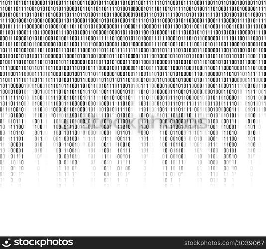 Virtual computer binary code abstract background. Virtual computer binary code abstract background. Continuous cryptogram code, illustration of program in binary code. Vector illustration