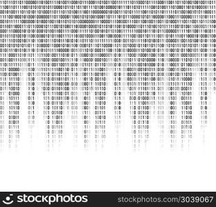 Virtual computer binary code abstract background. Virtual computer binary code abstract background. Continuous cryptogram code, illustration of program in binary code. Vector illustration