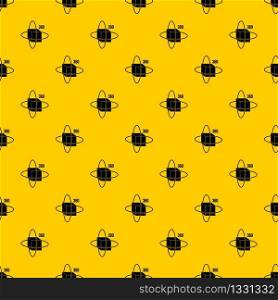 Virtual cube pattern seamless vector repeat geometric yellow for any design. Virtual cube pattern vector