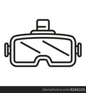 Virtual glasses icon outline vector. Game mask. Vr headset. Virtual glasses icon outline vector. Game mask