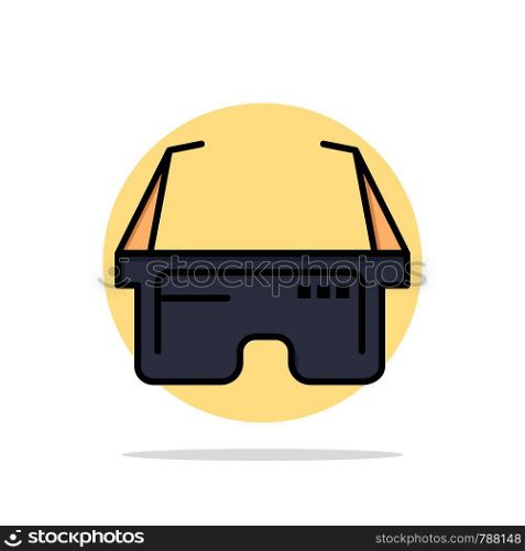 Virtual, Glasses, Medical, Eye Abstract Circle Background Flat color Icon