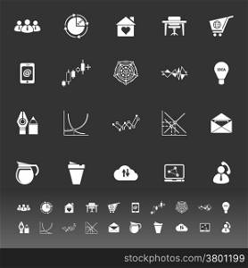 Virtual organization icons on gray background, stock vector