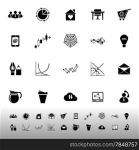 Virtual organization icons on white background, stock vector
