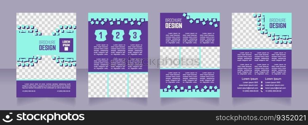 Virtual reality blank brochure design. Template set with copy space for text. Premade corporate reports collection. Editable 4 paper pages. Smooch Sans Light, Bold, Arial Regular fonts used. Virtual reality blank brochure design