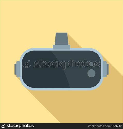 Virtual reality glasses icon. Flat illustration of virtual reality glasses vector icon for web design. Virtual reality glasses icon, flat style