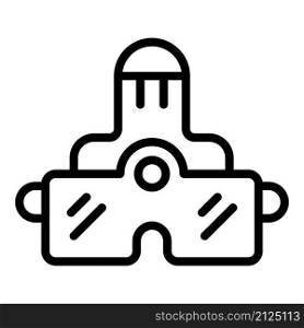 Virtual reality glasses icon outline vector. Vr platform. Digital tour. Virtual reality glasses icon outline vector. Vr platform