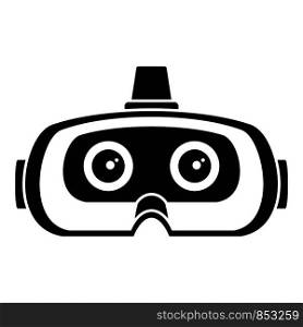 Virtual reality glasses icon. Simple illustration of virtual reality glasses vector icon for web design isolated on white background. Virtual reality glasses icon, simple style
