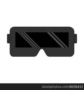 Virtual reality glasses. VR technology. Vector illustration isolated on white.. Virtual reality glasses.