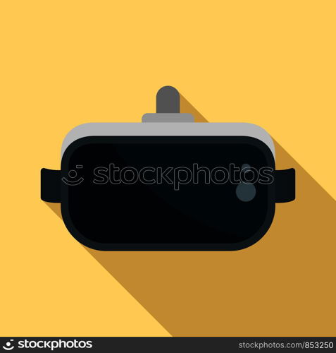 Virtual reality goggles icon. Flat illustration of virtual reality goggles vector icon for web design. Virtual reality goggles icon, flat style