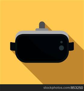Virtual reality goggles icon. Flat illustration of virtual reality goggles vector icon for web design. Virtual reality goggles icon, flat style