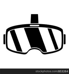 Virtual reality headset icon. Simple illustration of virtual reality headset vector icon for web design isolated on white background. Virtual reality headset icon, simple style