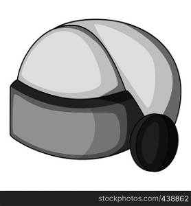Virtual reality helmet icon in monochrome style isolated on white background vector illustration. Virtual reality helmet icon monochrome