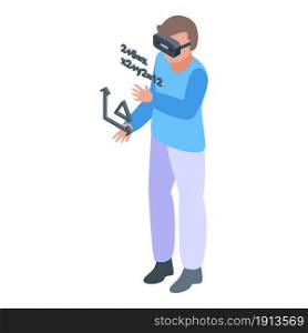 Virtual reality icon isometric vector. 360 game. Ar tech. Virtual reality icon isometric vector. 360 game