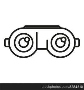 Virtual reality icon outline vector. Vr headset. Cyber view. Virtual reality icon outline vector. Vr headset