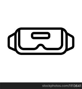 Virtual reality icon vector glasses. Thin line sign. Isolated contour symbol illustration. Virtual reality icon vector glasses. Isolated contour symbol illustration
