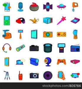 Virtual reality icons set. Cartoon style of 36 virtual reality vector icons for web isolated on white background. Virtual reality icons set, cartoon style