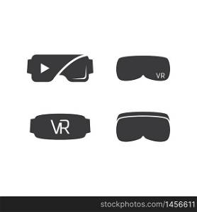 Virtual Reality logo and icon vector design