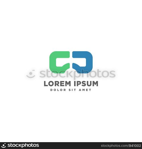 Virtual Reality, VR, vision logo template vector illustration, icon element isolated. Virtual Reality, VR, vision logo template vector illustration