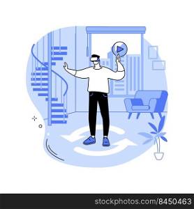 Virtual tour isolated cartoon vector illustrations. Real estate virtual tour program, virtual and augmented reality, modern technology, simulation of existing location vector cartoon.. Virtual tour isolated cartoon vector illustrations.
