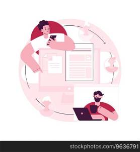 Virtualization technology abstract concept vector illustration. Process virtual representation, reduce IT expenses, run application in virtual environment, operating system task abstract metaphor.. Virtualization technology abstract concept vector illustration.