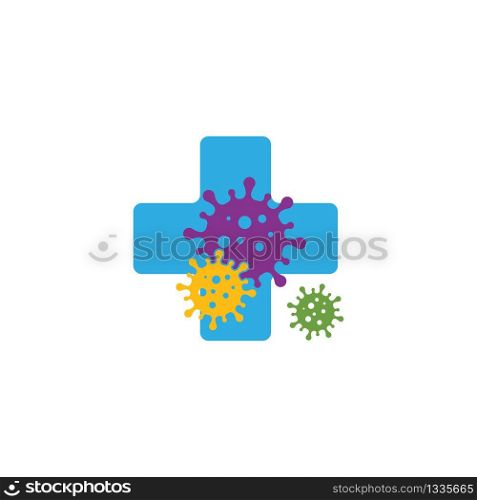 virus and bacteria icon vector illustration design template