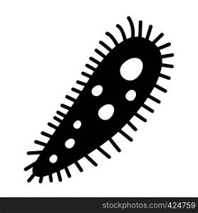 Virus black simple icon isolated on white background. Virus black simple icon