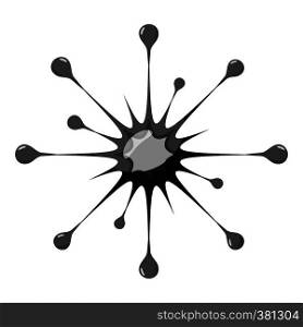 Virus cell icon. Gray monochrome illustration of bacteria vector icon for web design. Virus cell icon, gray monochrome style