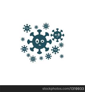 virus, corona virus vector and mask design logo icon