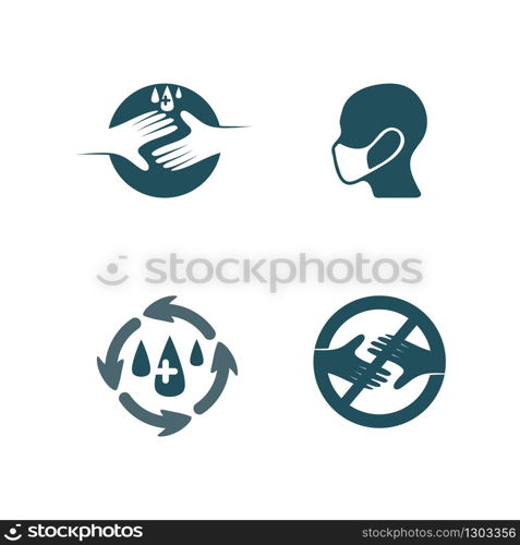 virus corona virus vector and mask design logo viral vector and design icon symbol