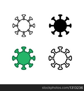 virus corona virus vector and mask design logo viral vector and design icon symbol