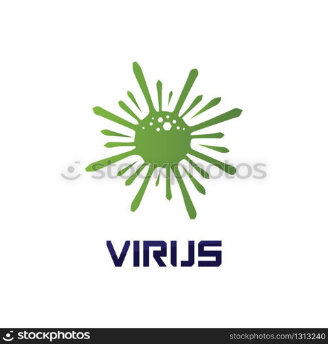 virus corona virus vector and mask design logo viral vector and design icon symbol