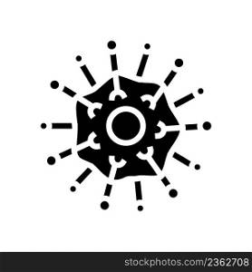 virus disease glyph icon vector. virus disease sign. isolated contour symbol black illustration. virus disease glyph icon vector illustration