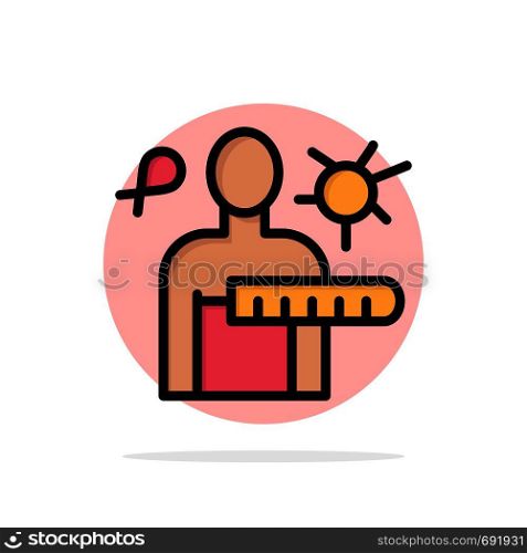 Virus, Disease, Health Check, Stages Abstract Circle Background Flat color Icon