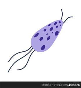 Virus flat icon isolated on white background. Biology microorganisms, microbes germs and bacilli. Virus flat icon