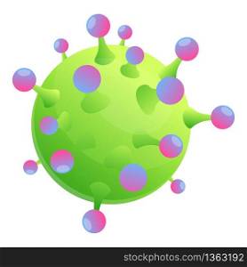 Virus icon. Cartoon of virus vector icon for web design isolated on white background. Virus icon, cartoon style